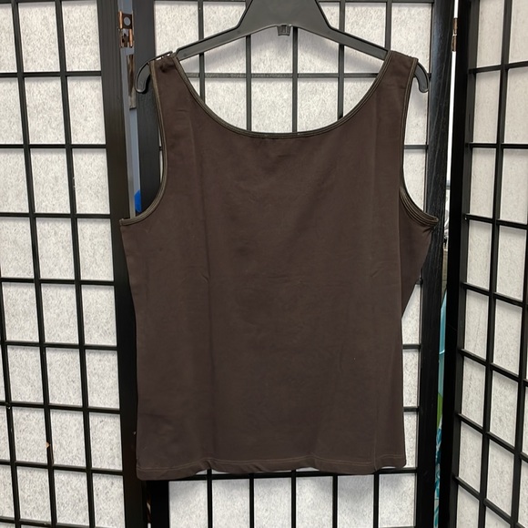 Classic Tank By Peter Nygard, Dark Brown, Sz Large NWOT - Picture 5 of 5